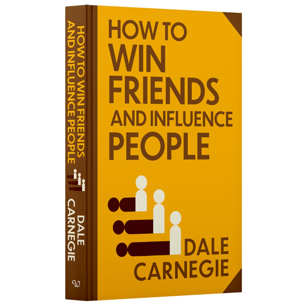 Close-up of the classic hardback cover design of How to Win Friends and Influence People by Dale Carnegie
