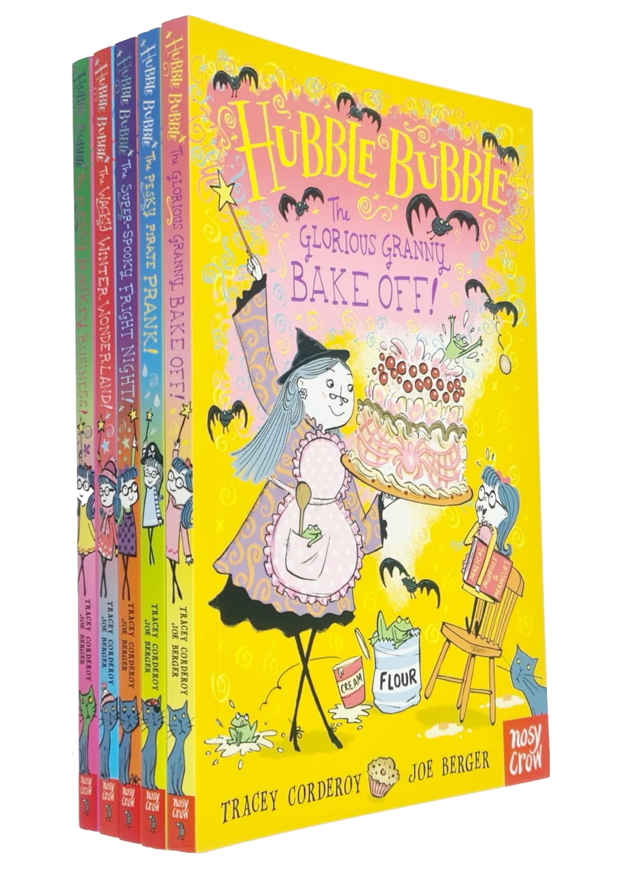 Hubble Bubble 5 Books Collection Set by Tracey Corderoy and Joe Berger - front cover of The Messy Monkey Business paperback