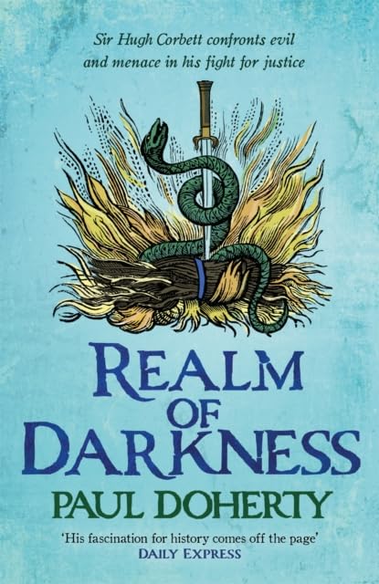Paperback cover from the Hugh Corbett Medieval Mysteries 5-book set by Paul Doherty showing medieval-themed artwork
