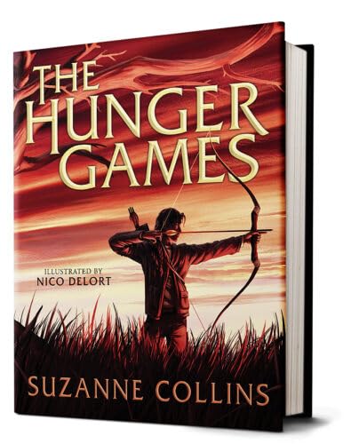 Back cover artwork of The Hunger Games Illustrated Edition hardcover, illustrated by Nico Delort