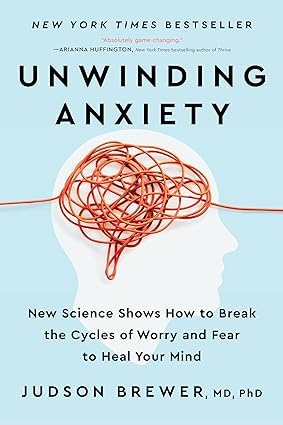 Judson Brewer 2-book paperback set, The Hunger Habit and Unwinding Anxiety, shown together