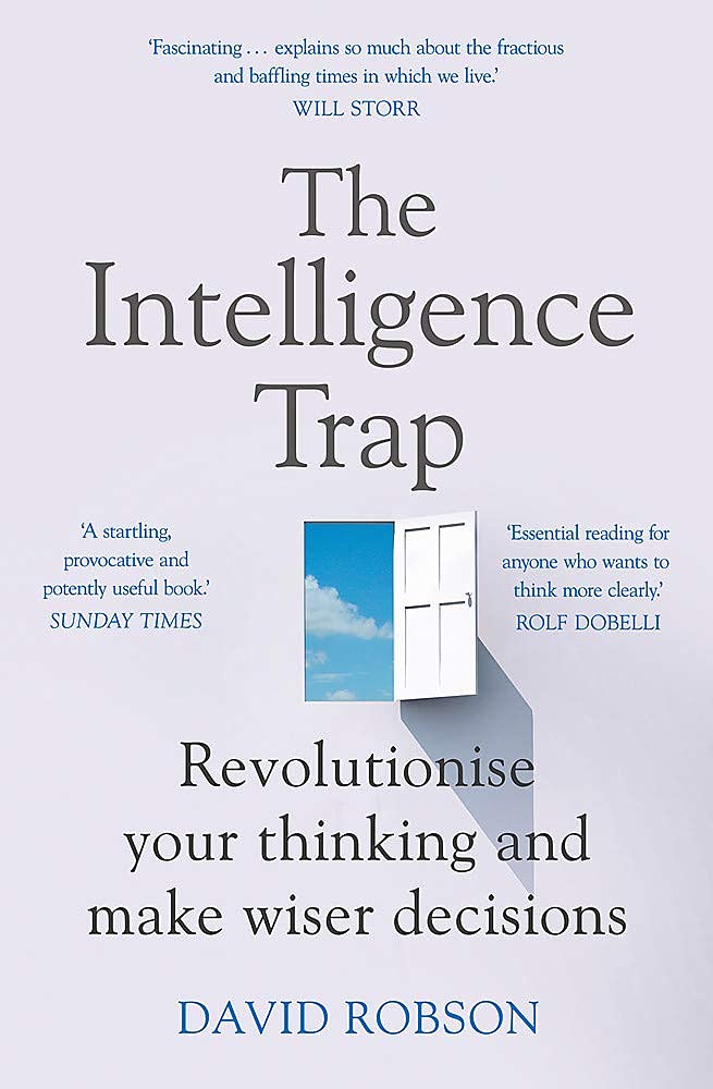 Hyperfocus and The Intelligence Trap paperback 2-book non-fiction collection set displayed together
