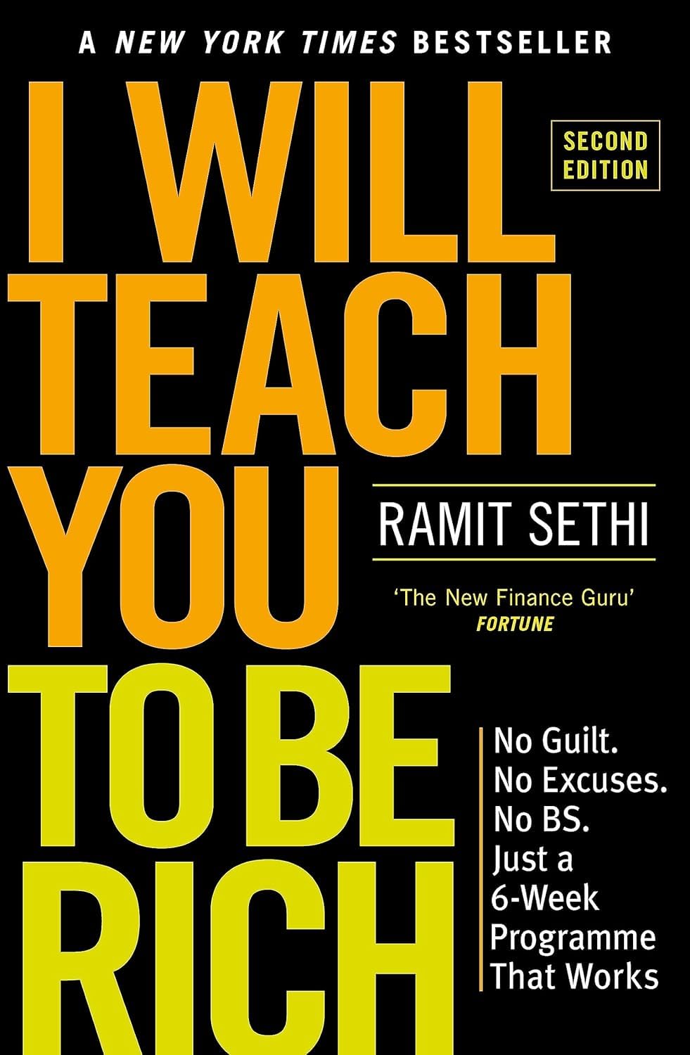 I Will Teach You to Be Rich 2nd Edition by Ramit Sethi paperback front cover, New York Times bestseller