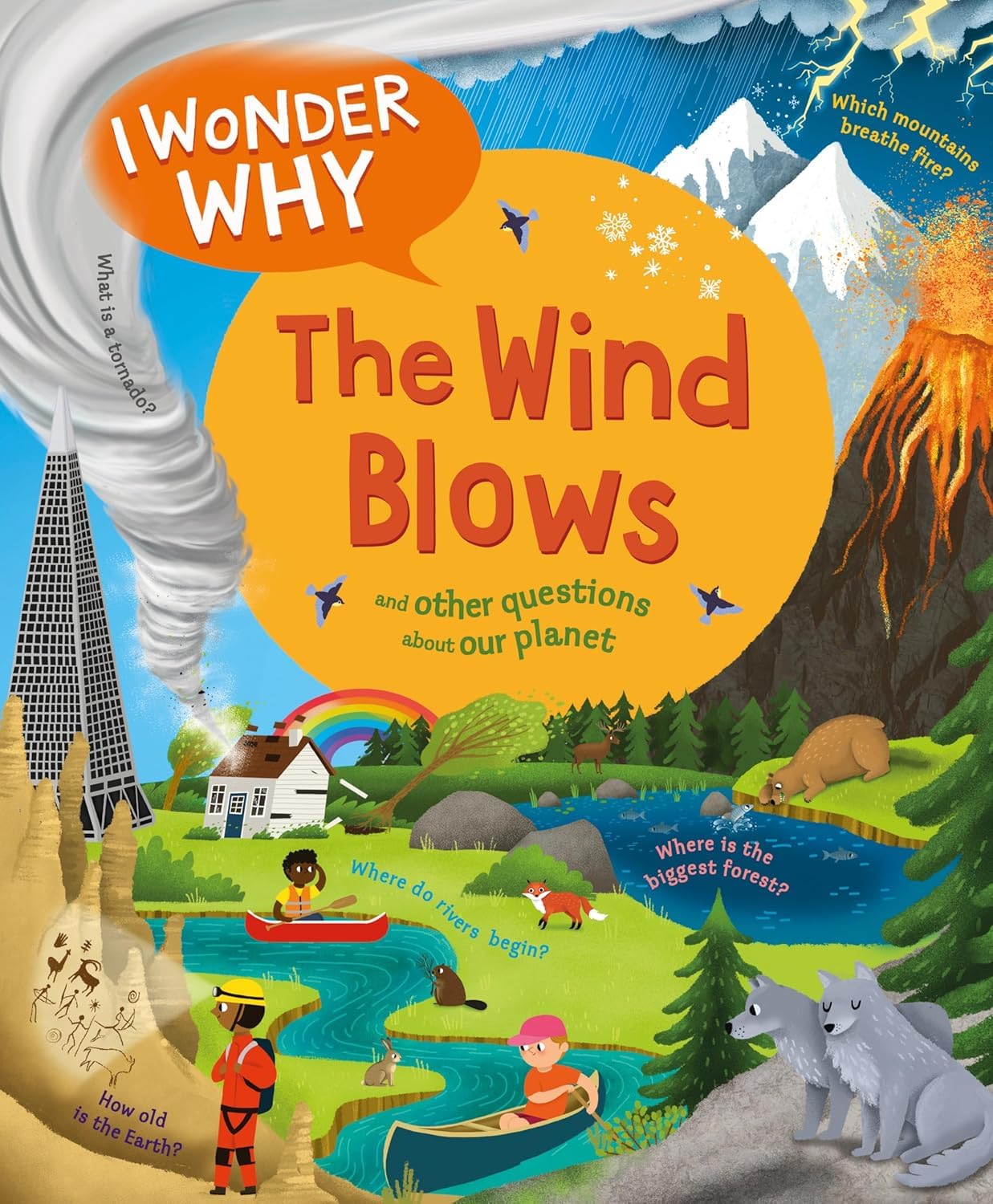 I Wonder Why Leaves Change Colour and I Wonder Why Triceratops Had Horns paperback covers close up