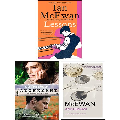 Close-up of Atonement paperback cover by Ian McEwan from the 3 books collection set