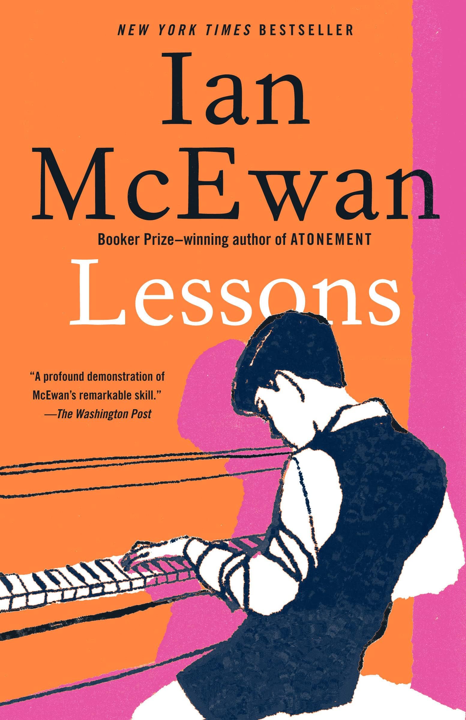 All three paperback books, Lessons, Atonement, and Saturday, fanned out together in the Ian McEwan collection set