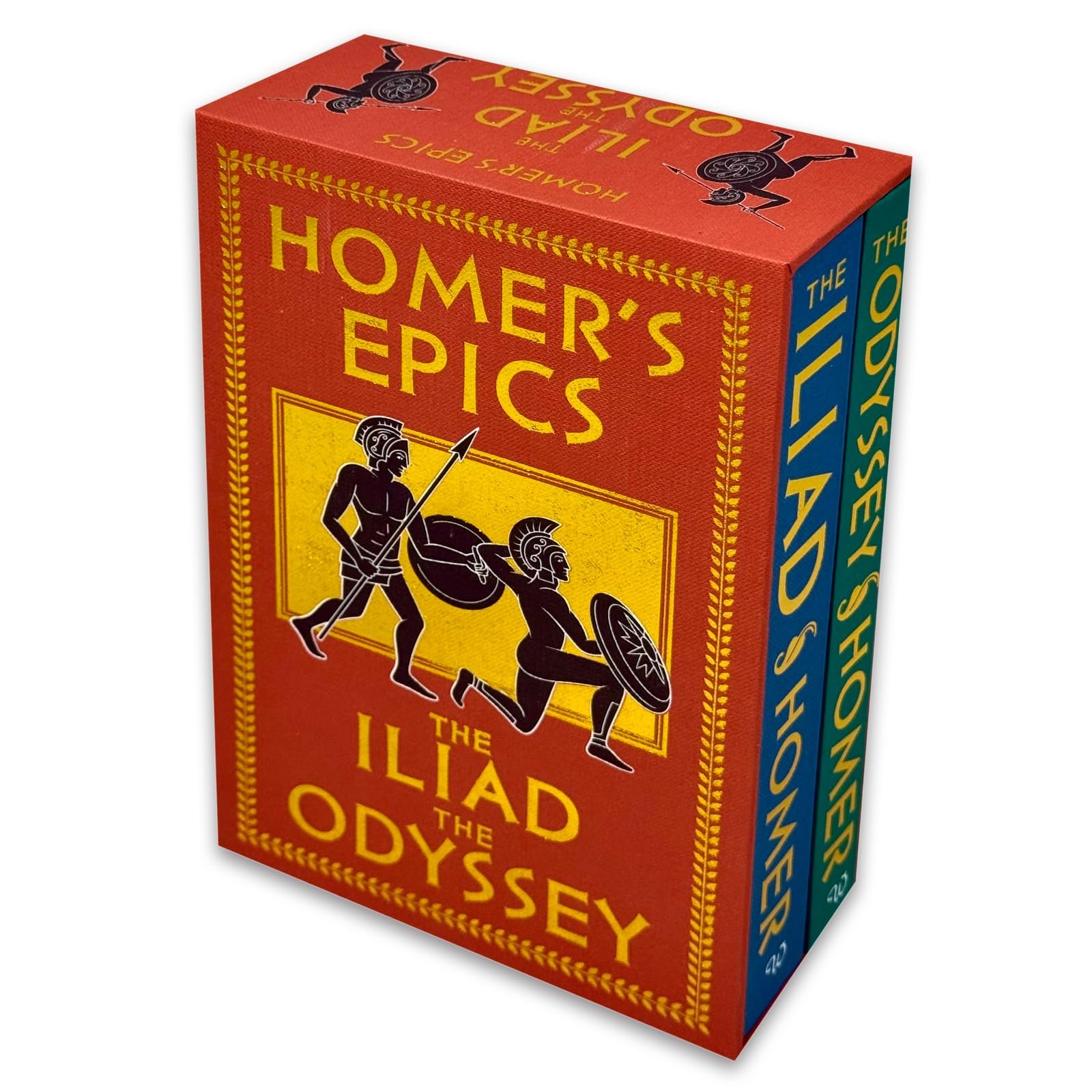 Back cover of The Iliad and The Odyssey hardback box set showing book description