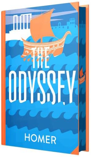 Close-up of the sprayed edge detailing on The Iliad & The Odyssey deluxe hardback collection by Homer