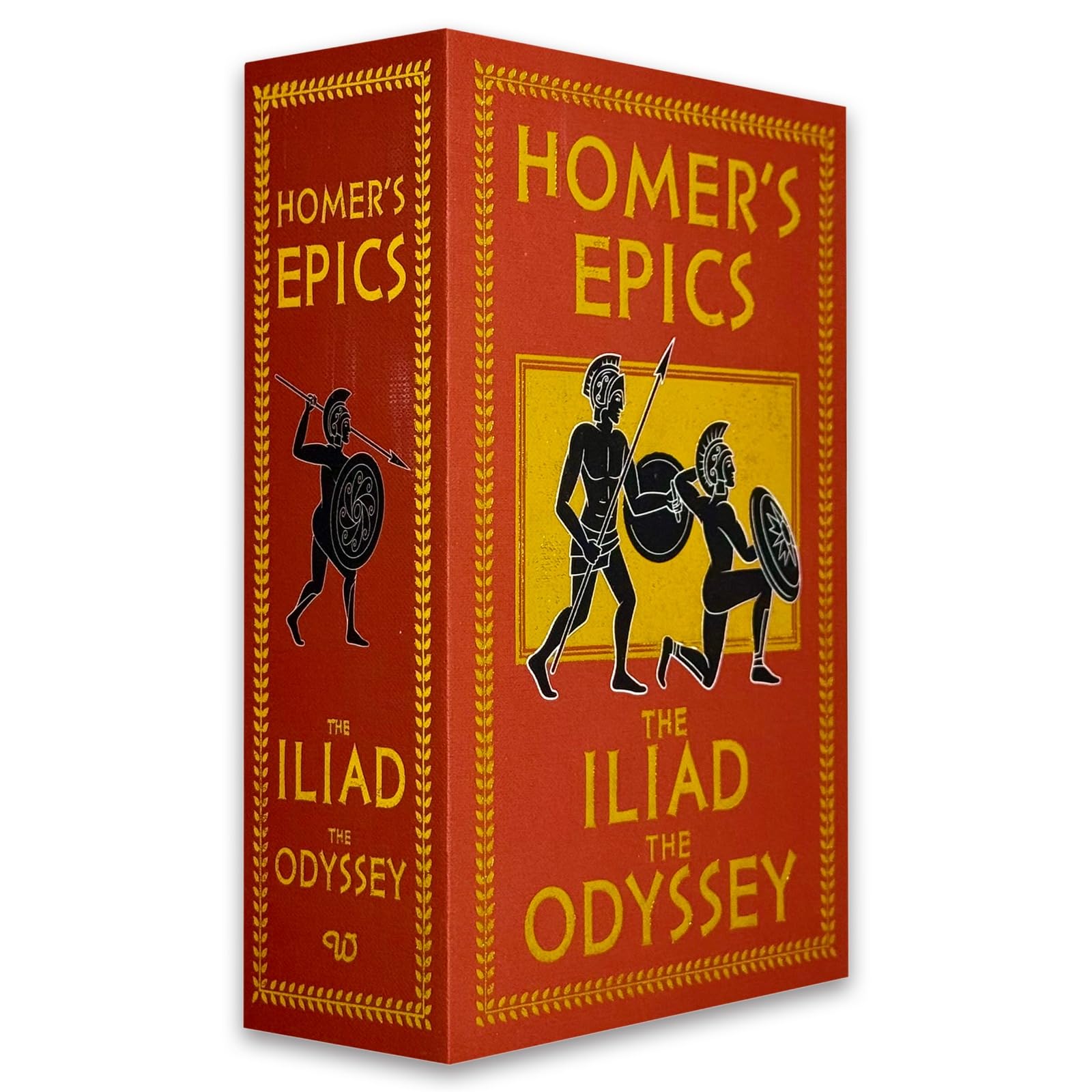 The Iliad and The Odyssey hardback volumes shown side by side outside the box