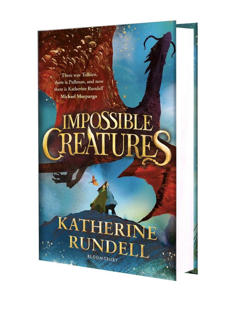 The Poisoned King hardcover front cover, book two in the Impossible Creatures series by Katherine Rundell