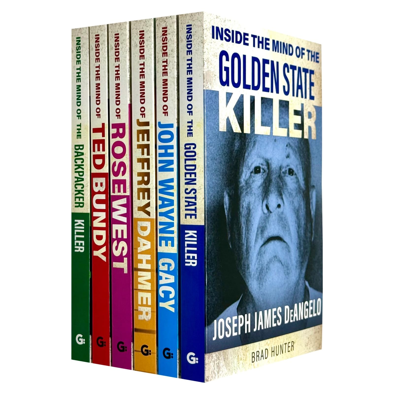 Inside the Mind of 6 Books Collection Set by Various Authors, paperback true crime box set front covers