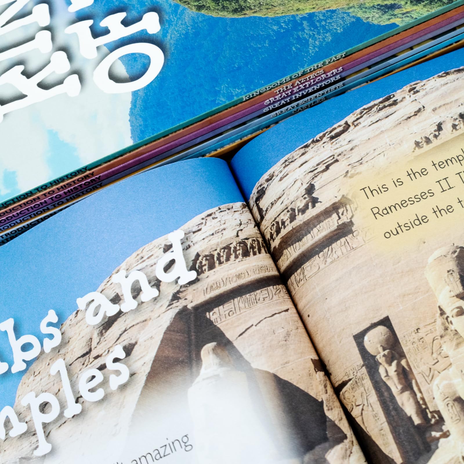 Inside page spread from the Introduction to History for Beginners Series 2 paperback set showing illustrated text layout