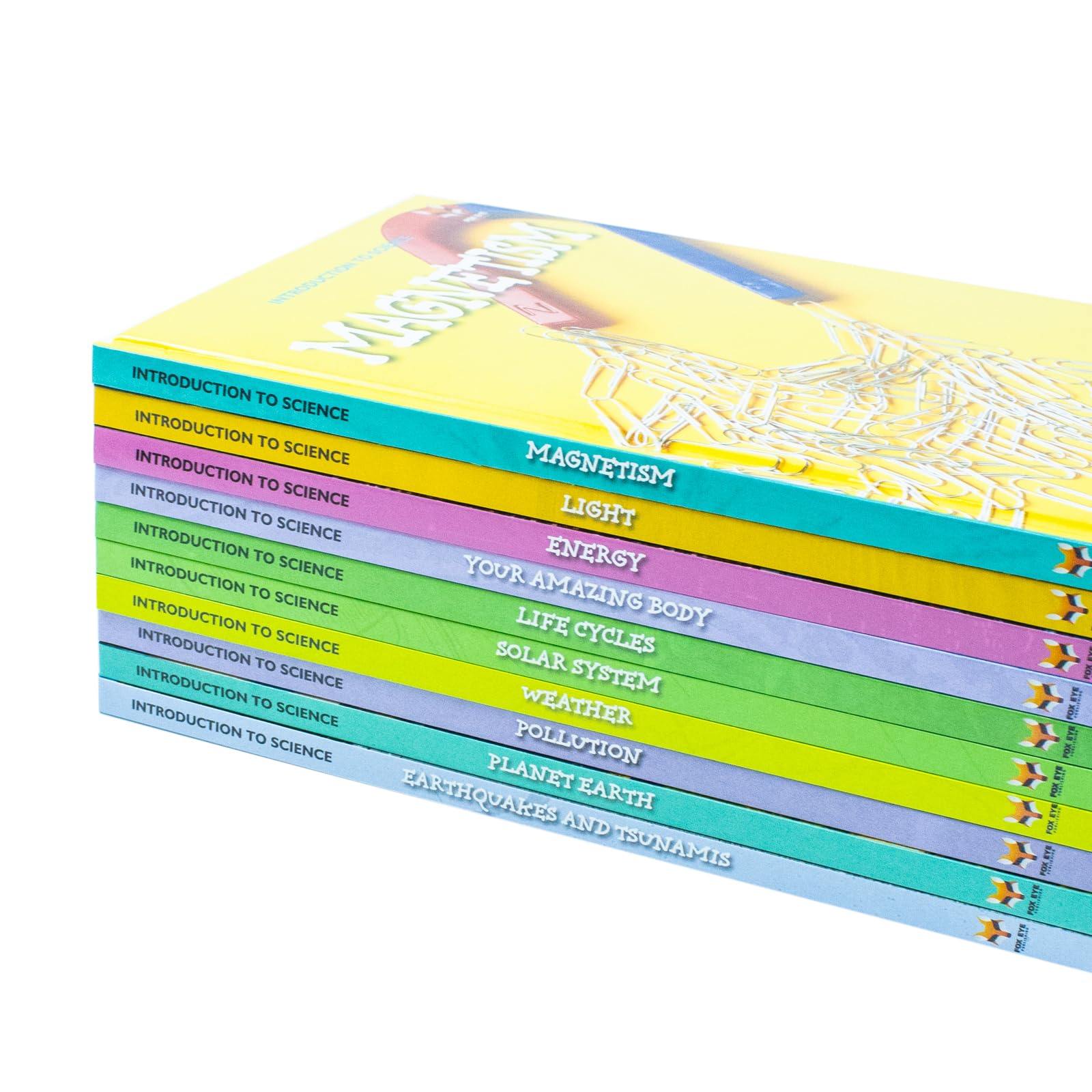 10-book Introduction to Science Series 2 collection by Jasmine Brooke arranged flat on a table showing every title cover.