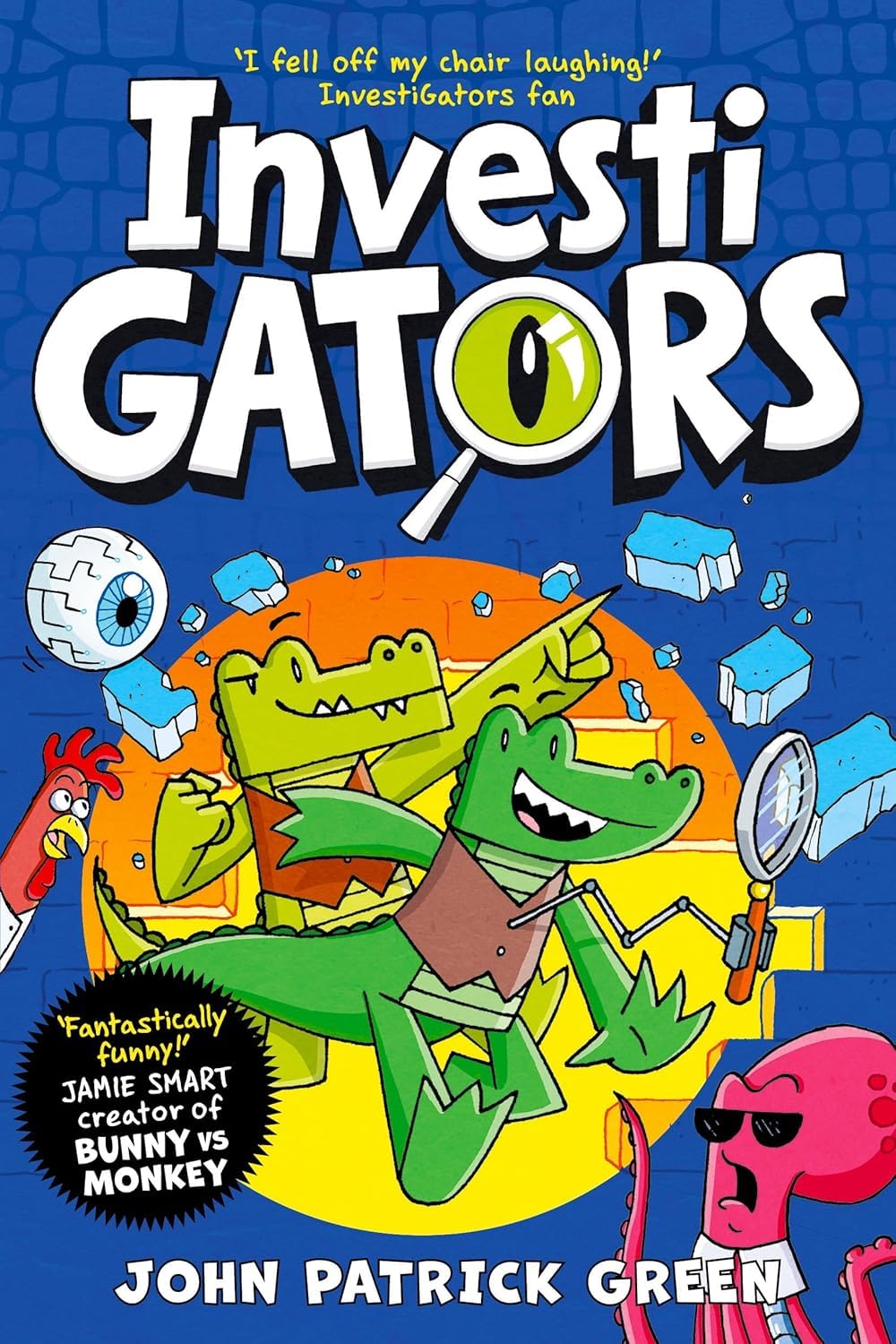 back cover artwork showing the InvestiGators graphic novel set synopsis