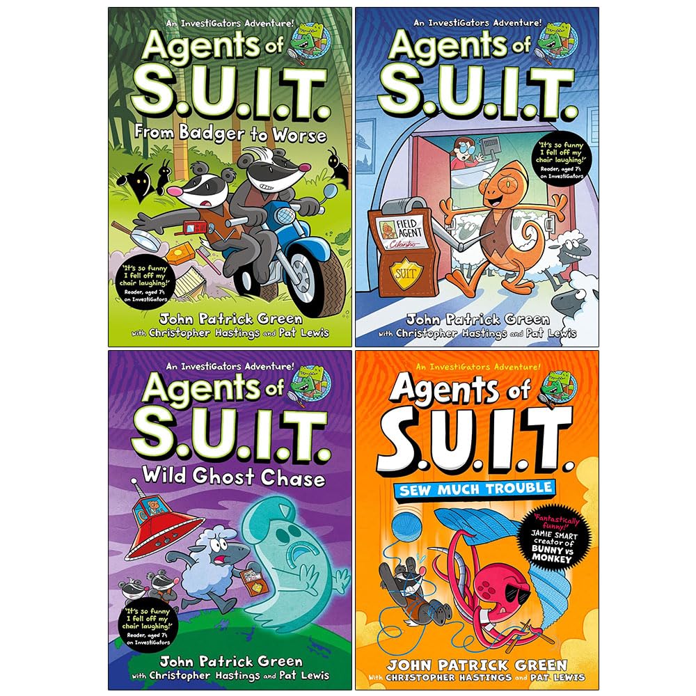 InvestiGators Series 1-4 Books Collection Set by John Patrick Green - front cover of the paperback box set