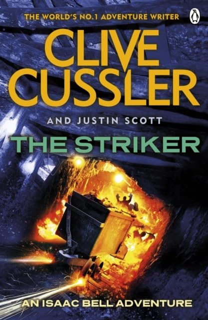 The Striker and The Bootlegger paperback covers from the Isaac Bell series by Clive Cussler