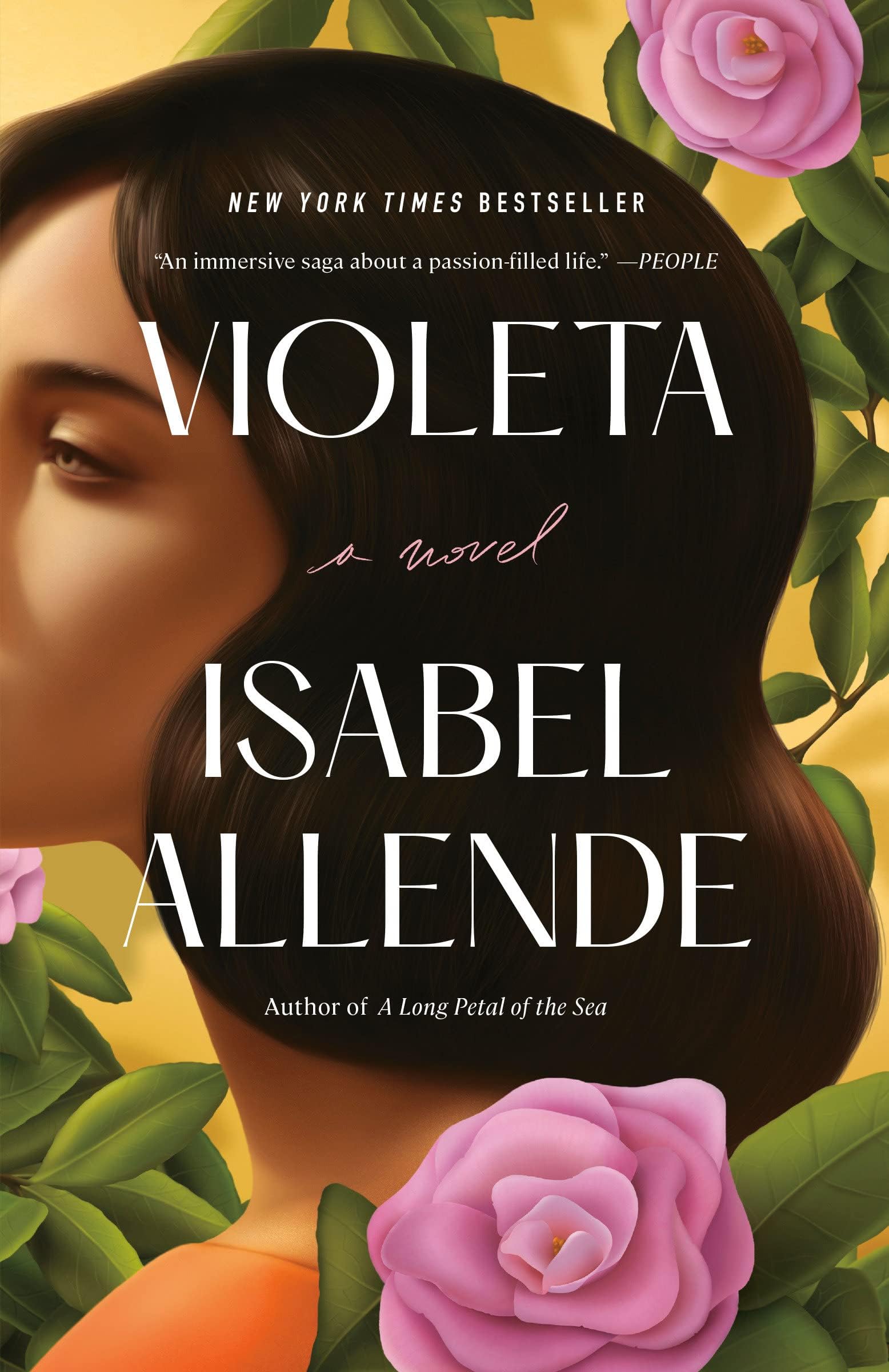 Front cover of Violeta by Isabel Allende, paperback edition, part of the 3 book collection set