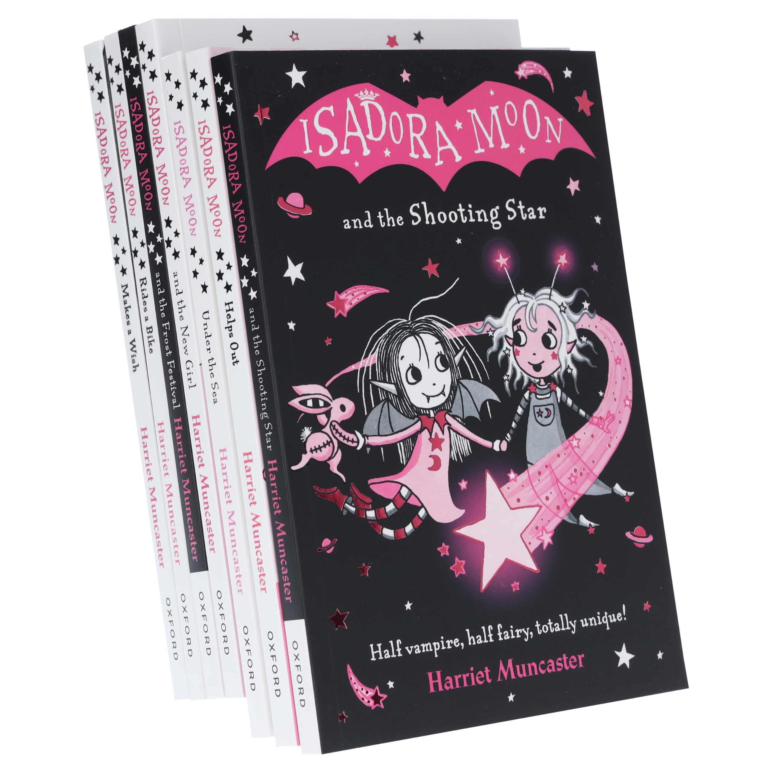 Isadora Moon paperback collection - close-up of the pink-and-black illustrated cover artwork