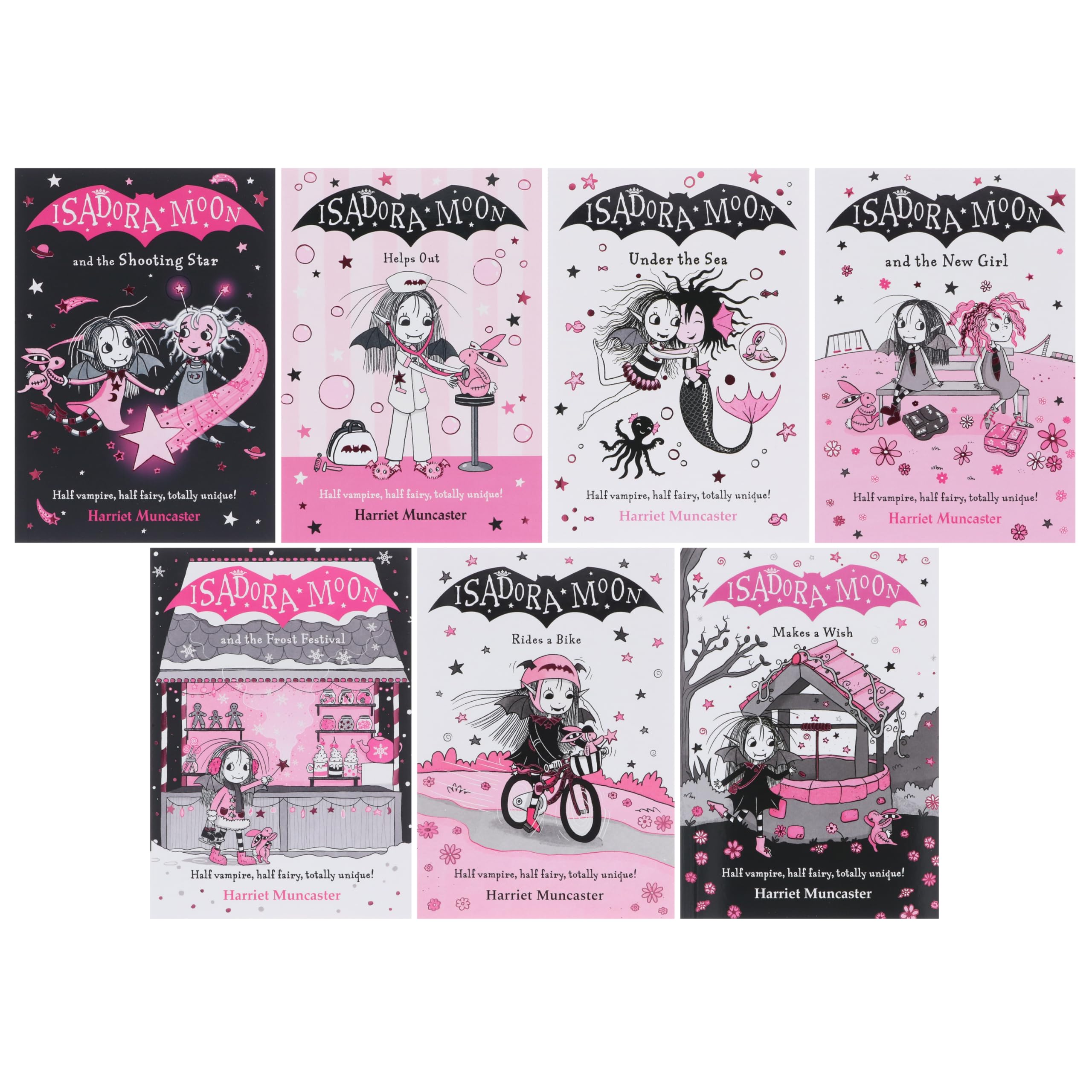 Isadora Moon 7 Books Collection Set by Harriet Muncaster - front cover of the paperback box set
