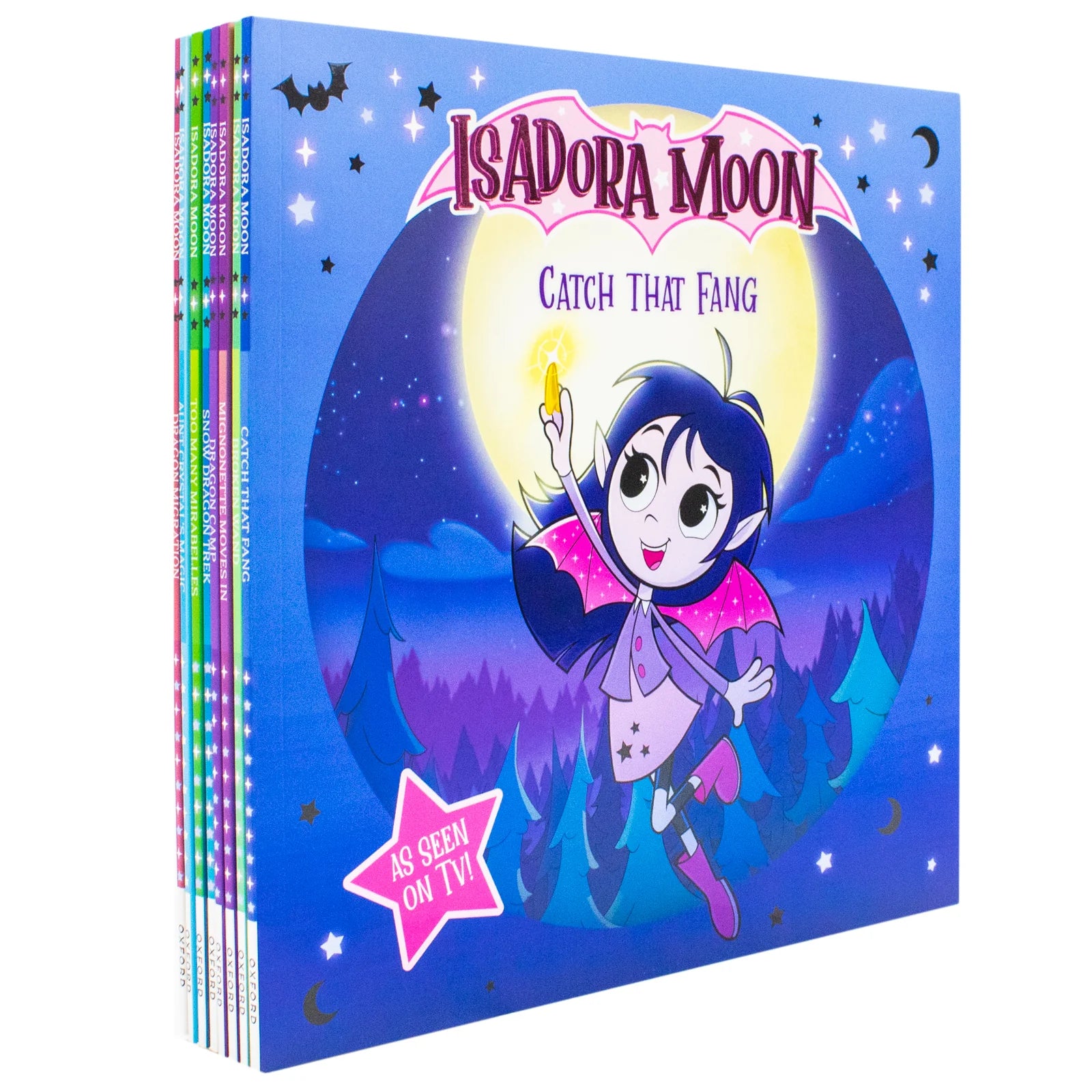 Isadora Moon TV Tie-In Range 8 book paperback set fanned out showing all covers