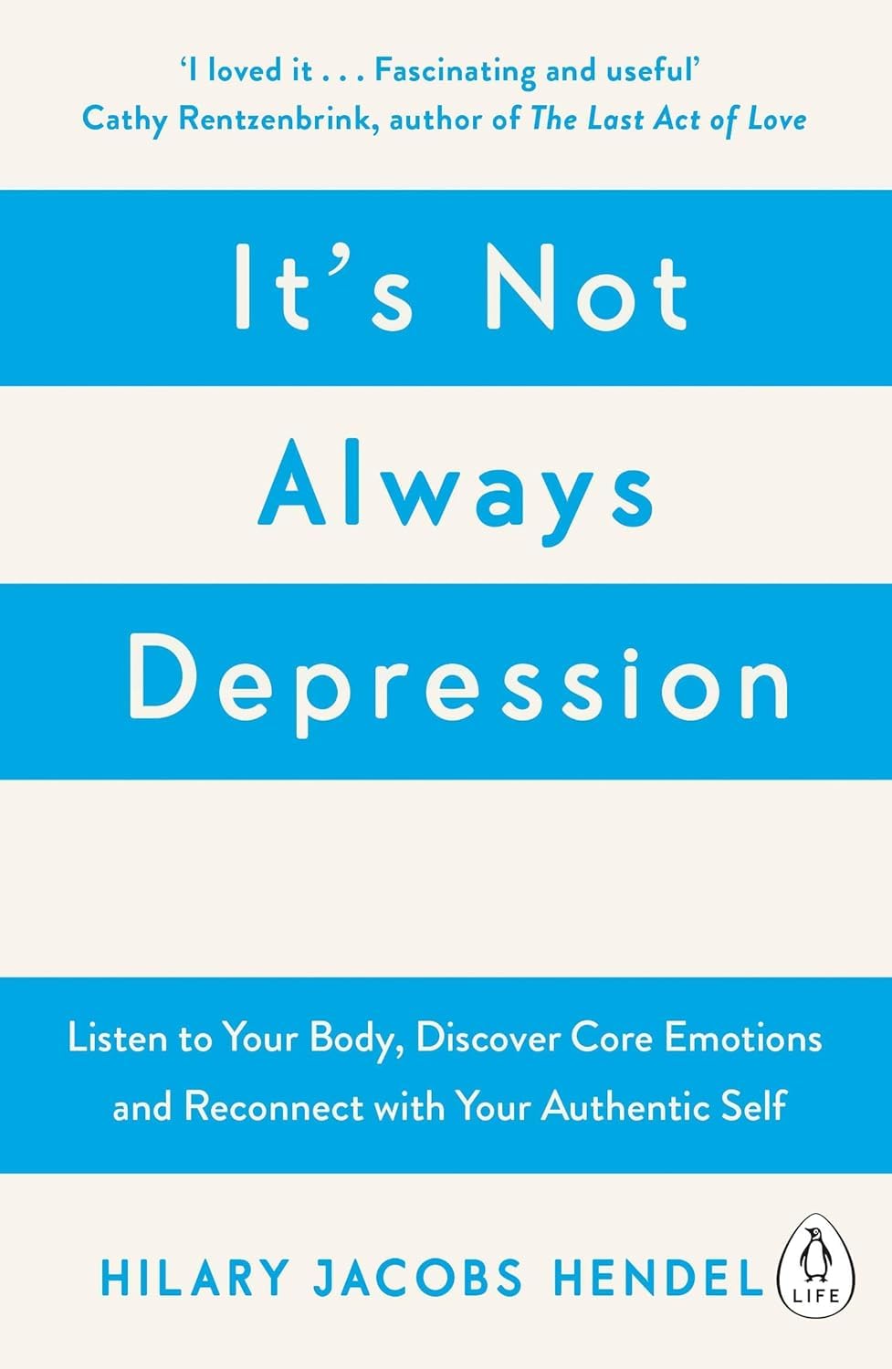 It's Not Always Depression by Hilary Jacobs Hendel - paperback front cover detail
