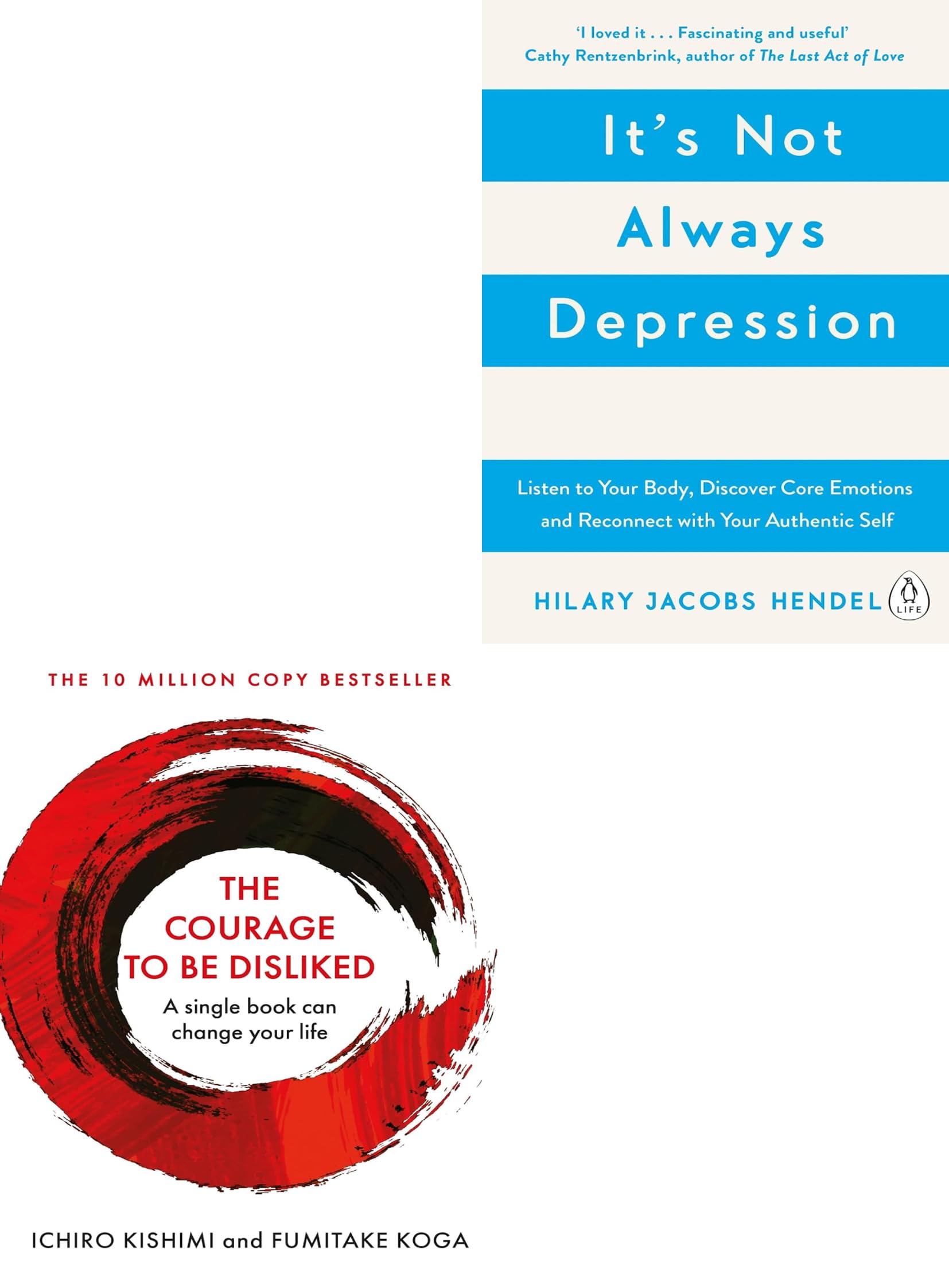 It's Not Always Depression and The Courage to Be Disliked 2-book paperback set - front cover