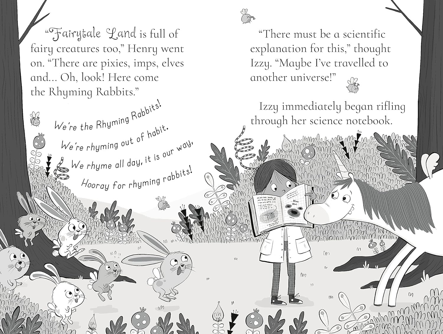 Back cover blurb of the Izzy the Inventor paperback chapter book collection