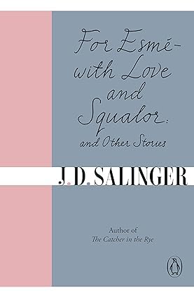 Stacked view of the J. D. Salinger 4 Books Collection Set showing paperback thickness and page edges