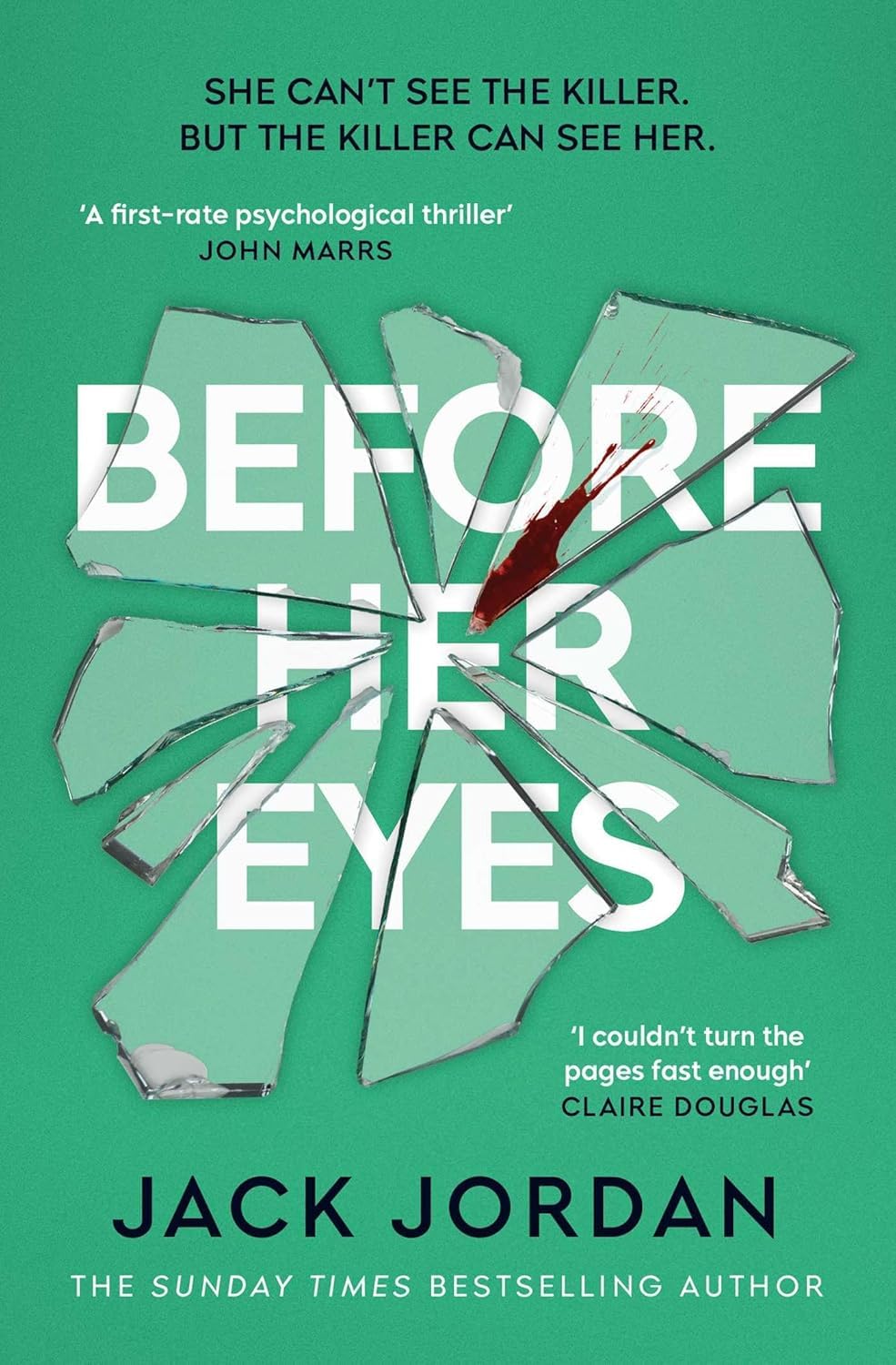 All five Jack Jordan paperback thrillers fanned out showing individual covers of Do No Harm, Before Her Eyes, Conviction, Redemption, and Night By Night
