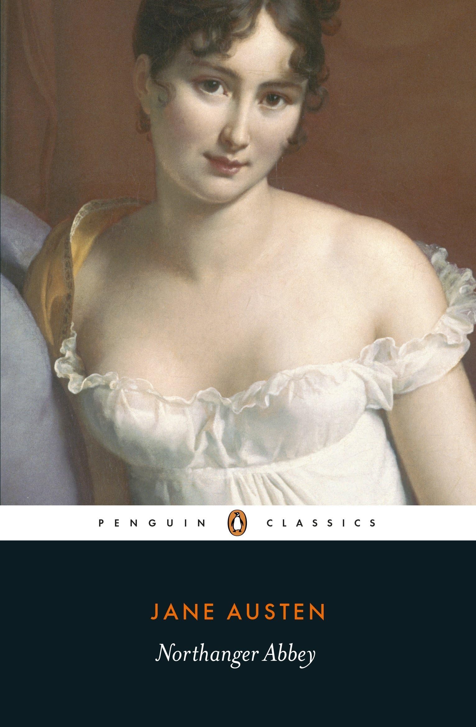 Back cover view of the Jane Austen 7 books paperback collection set showing book blurbs
