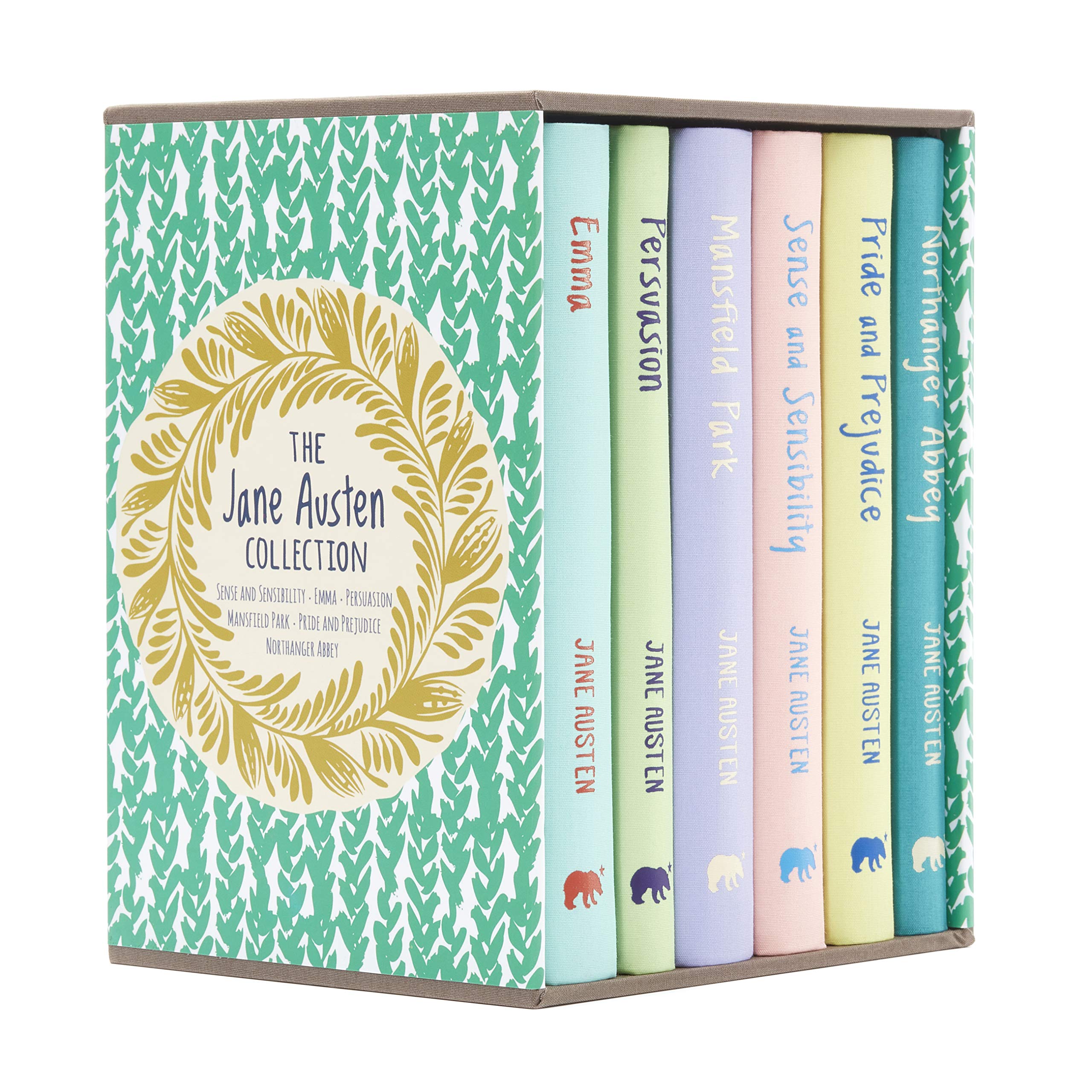 The Jane Austen Collection 6-book paperback boxed set front cover showing all six novels