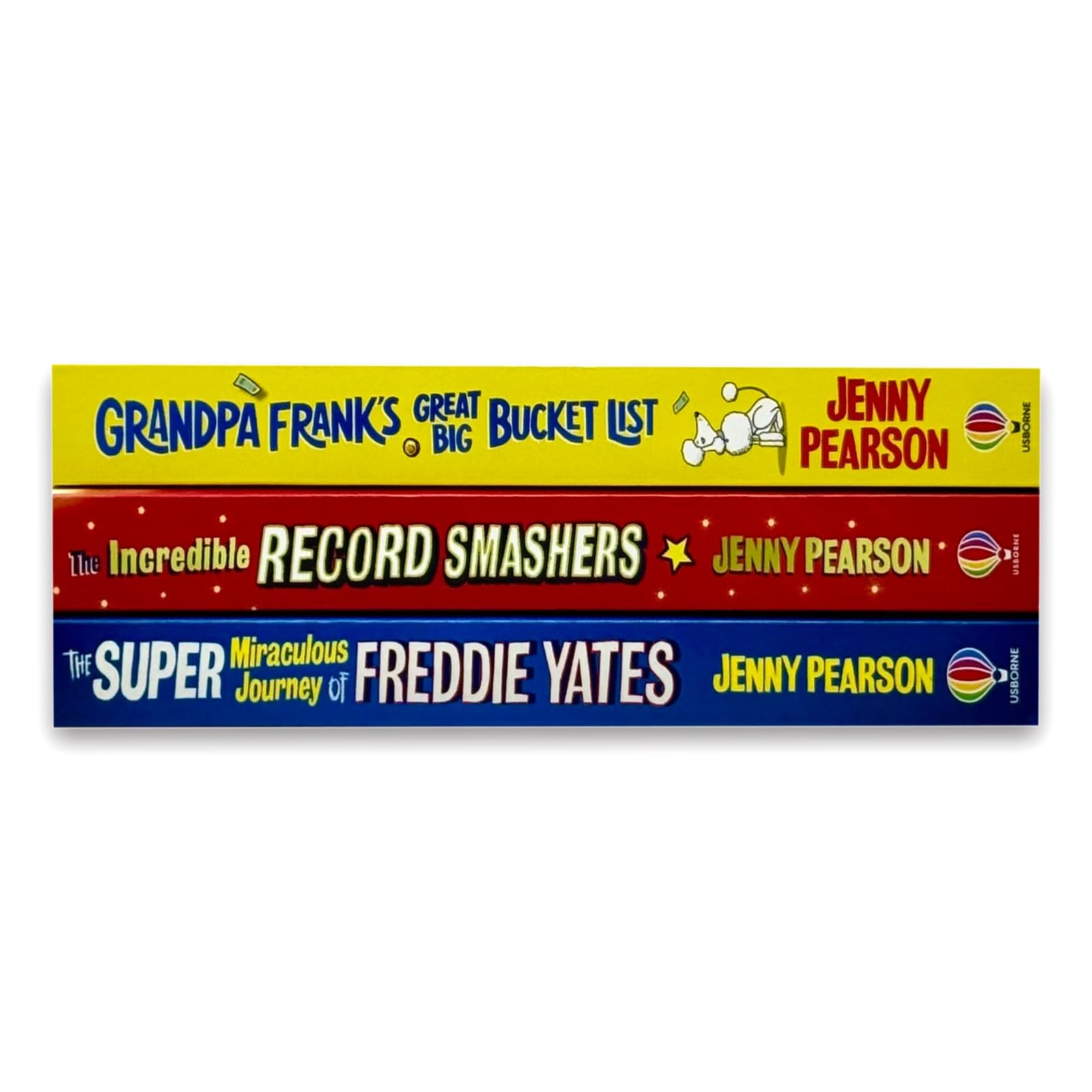 Grandpa Frank's Great Big Bucket List by Jenny Pearson paperback cover, part of the 3 book collection set for ages 7-12