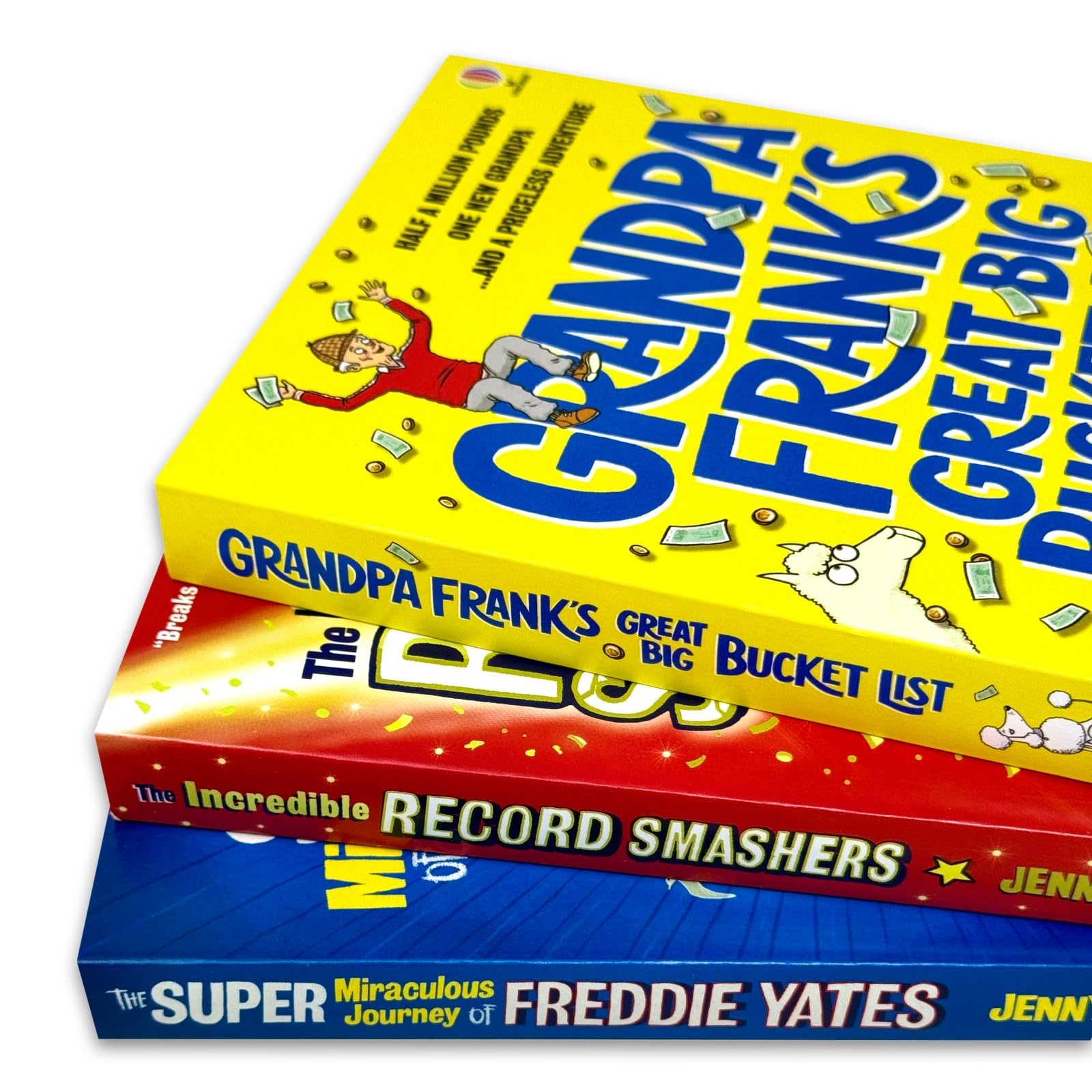 The Incredible Record Smashers by Jenny Pearson paperback cover, part of the 3 book collection set for ages 7-12