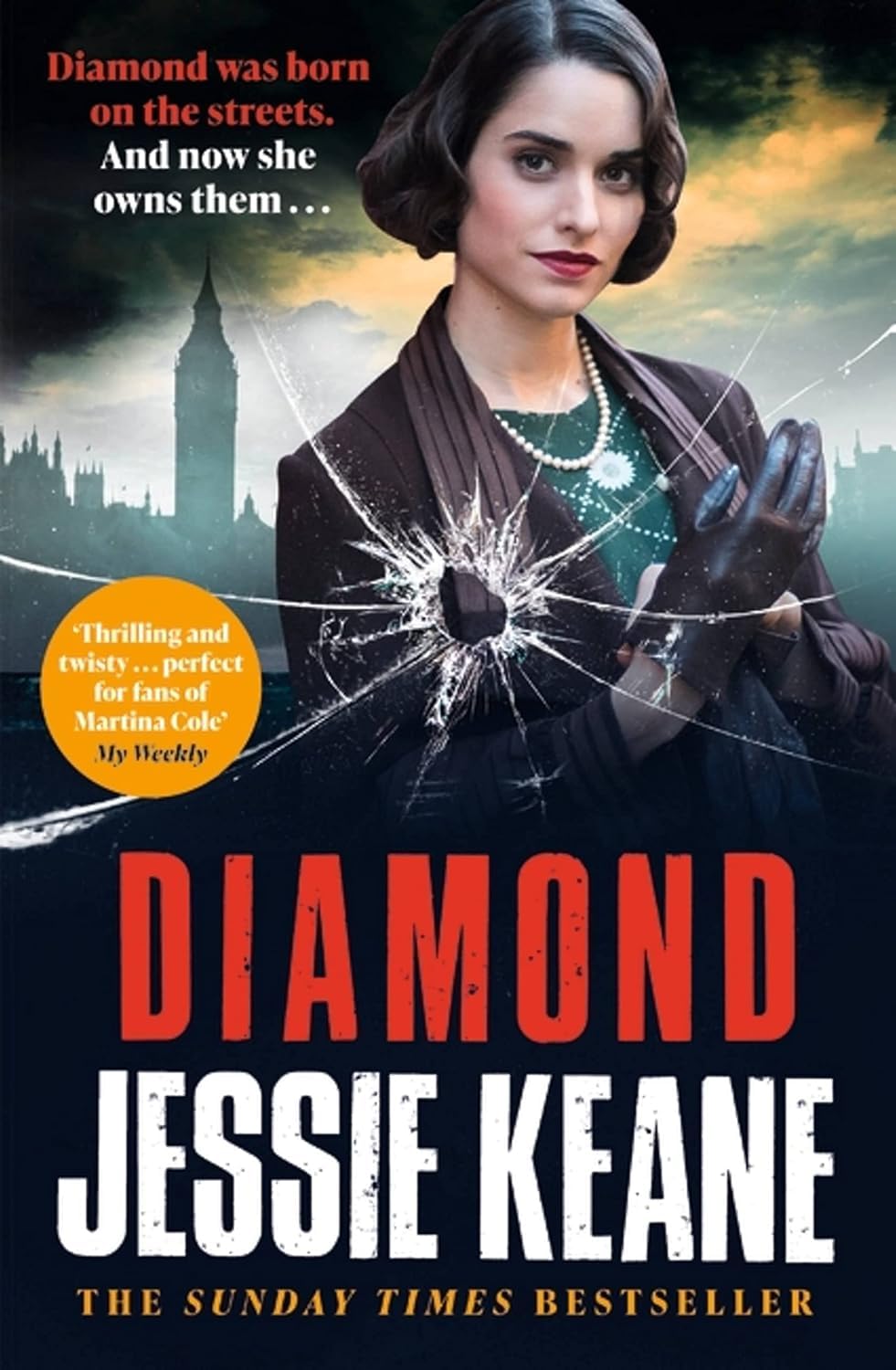Close-up spine and cover detail of the Jessie Keane gritty crime fiction paperback collection set