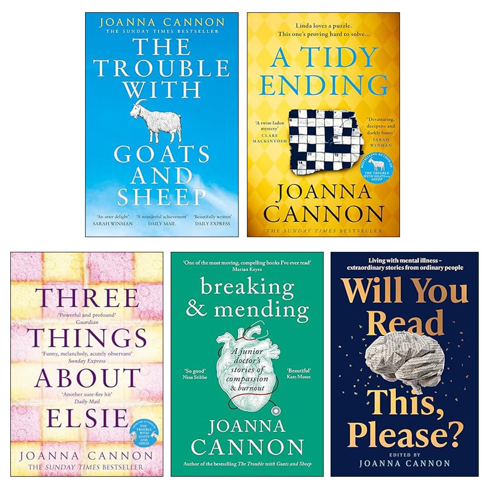 Joanna Cannon 5 Books Collection Set featuring all five titles fanned out, mixed hardcover and paperback fiction bundle
