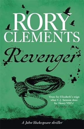 Close-up of individual paperback covers from the John Shakespeare series by Rory Clements