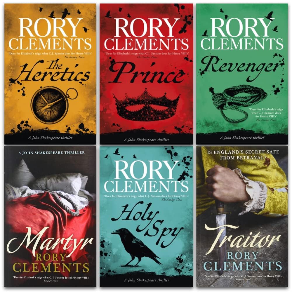 John Shakespeare Series by Rory Clements 6-book paperback collection set front cover