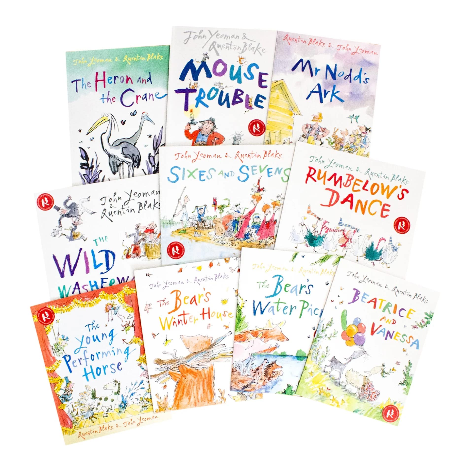 Inside page spread from the Classic Stories collection showing Quentin Blake's illustrations and John Yeoman's text