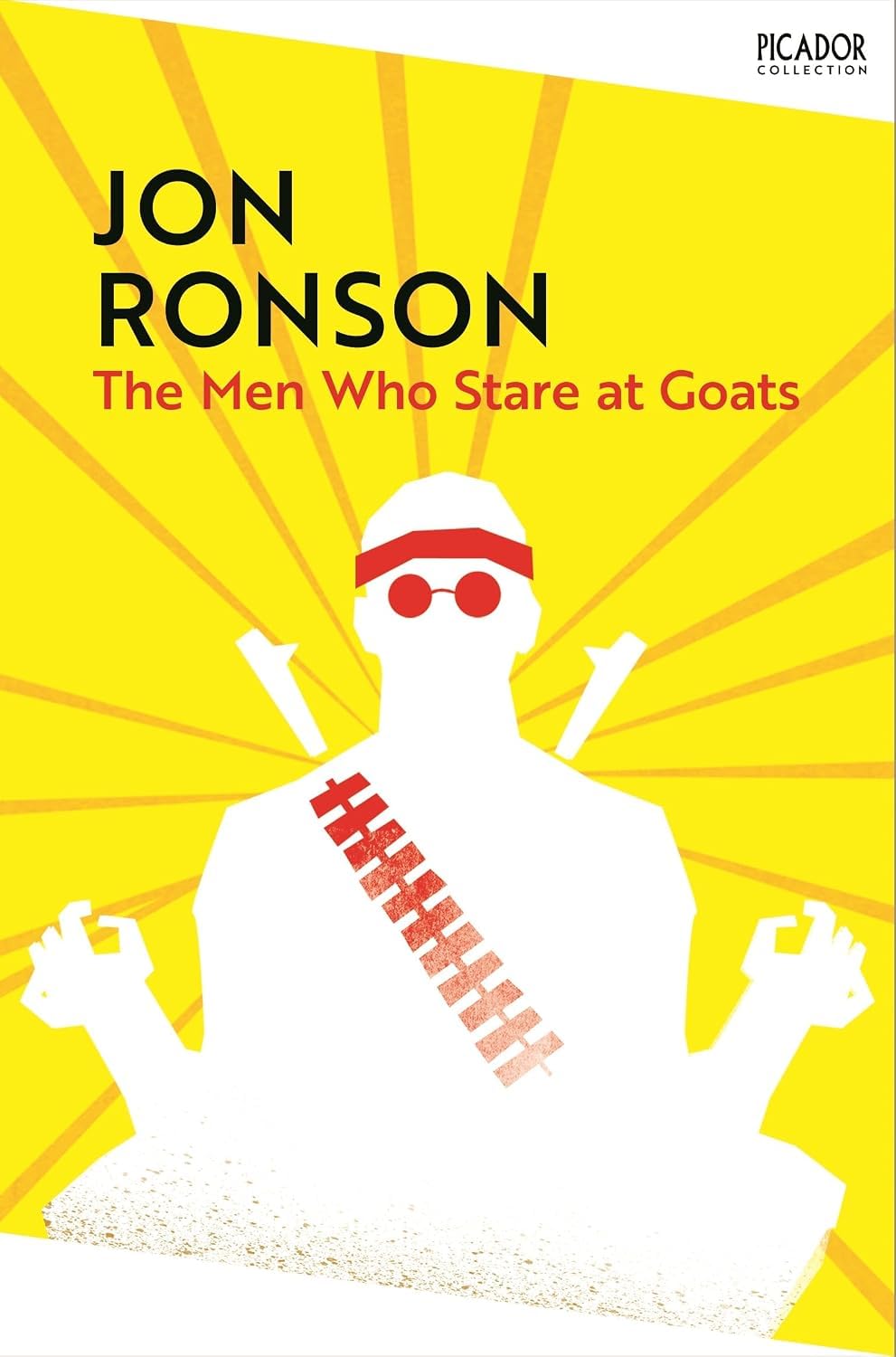 Close-up of The Men Who Stare At Goats by Jon Ronson paperback front cover