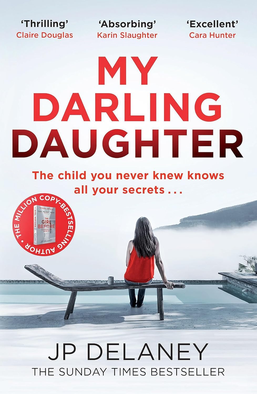 Both paperback books in the JP Delaney collection, The New Wife and My Darling Daughter, shown side by side