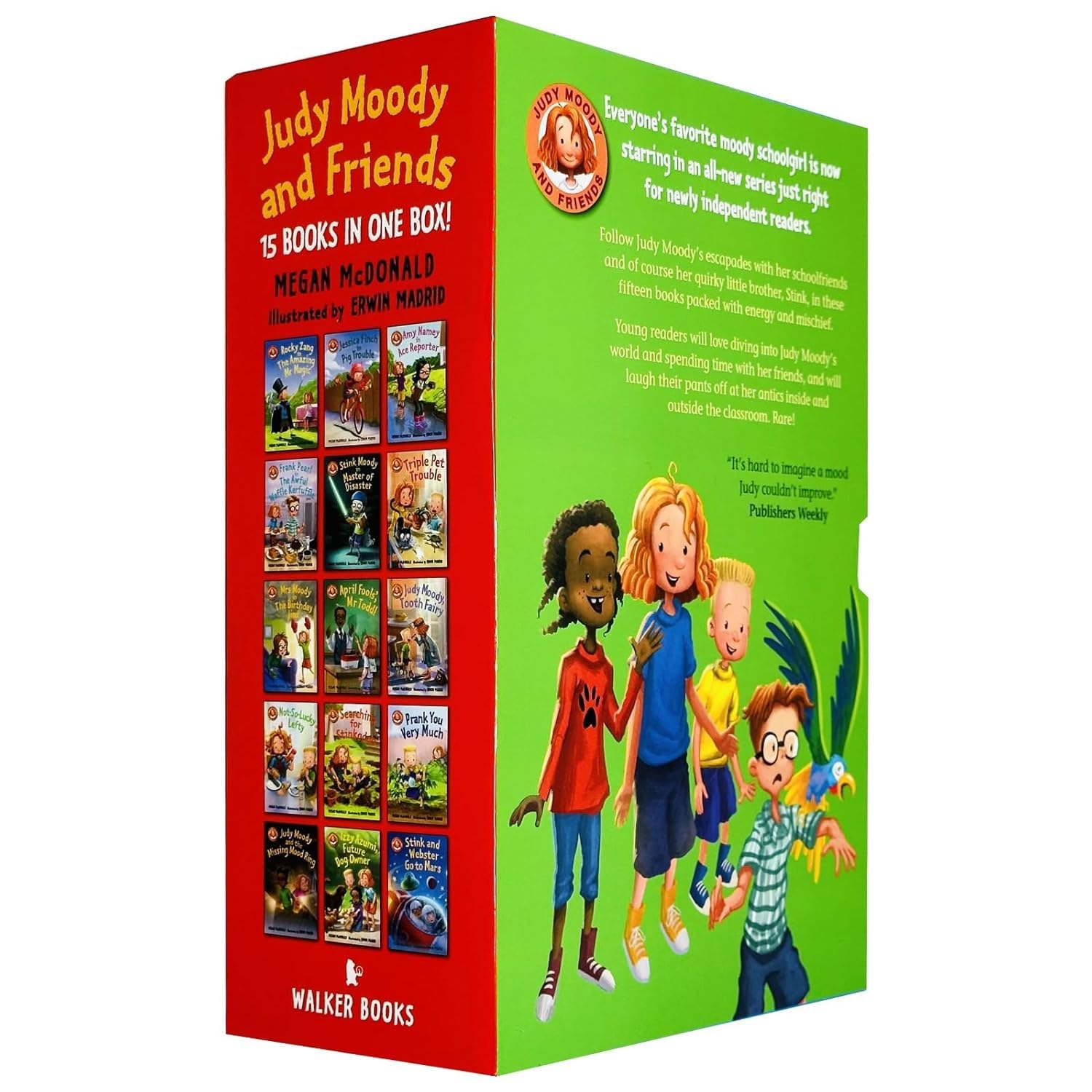 Judy Moody and Friends collection back cover with series description for early readers ages 4-6