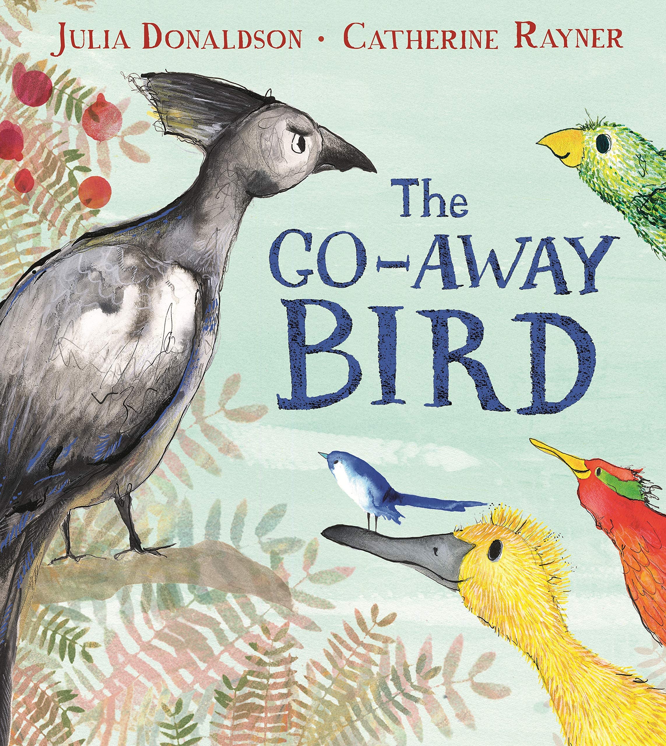 Inside page spread from one of the Julia Donaldson paperback picture books showing rhyming text and illustrations
