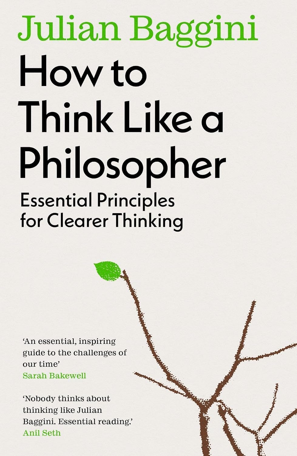 How to Think Like a Philosopher by Julian Baggini paperback front cover close-up