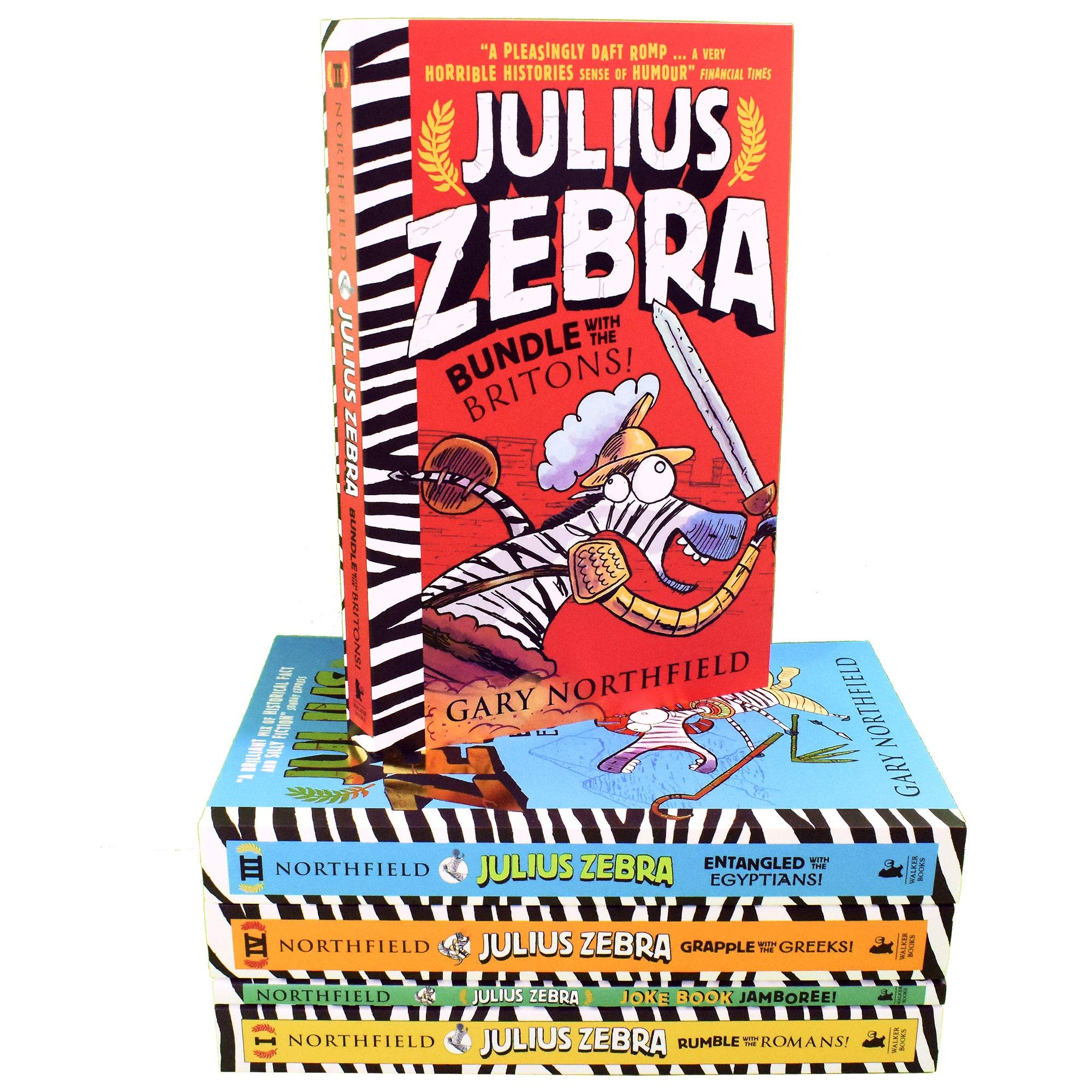Julius Zebra 5-book paperback set spines and covers fanned out showing all titles