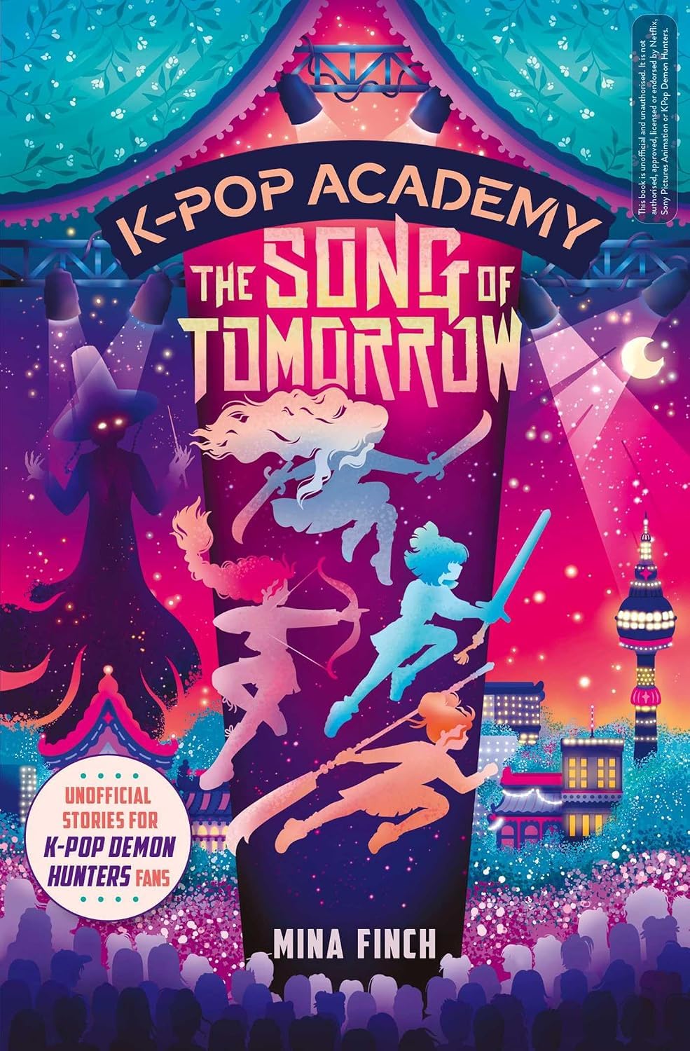 Inside page spread from a K-Pop Academy paperback book by Mina Finch