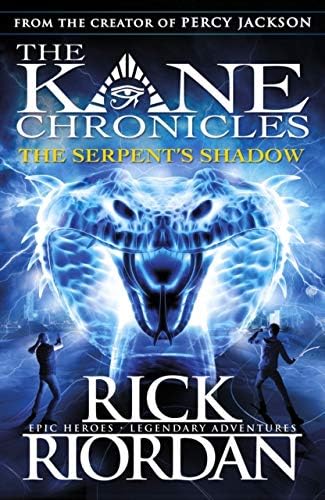 Close-up of individual paperback covers from the Magnus Chase trilogy within the Rick Riordan 7-book collection set.