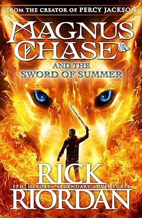 Close-up of individual paperback covers from The Kane Chronicles trilogy within the Rick Riordan 7-book collection set.