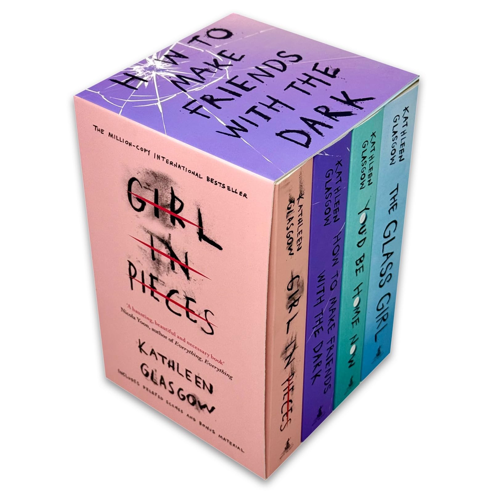 Additional cover artwork view from the Kathleen Glasgow 4 book paperback box set for young adult readers