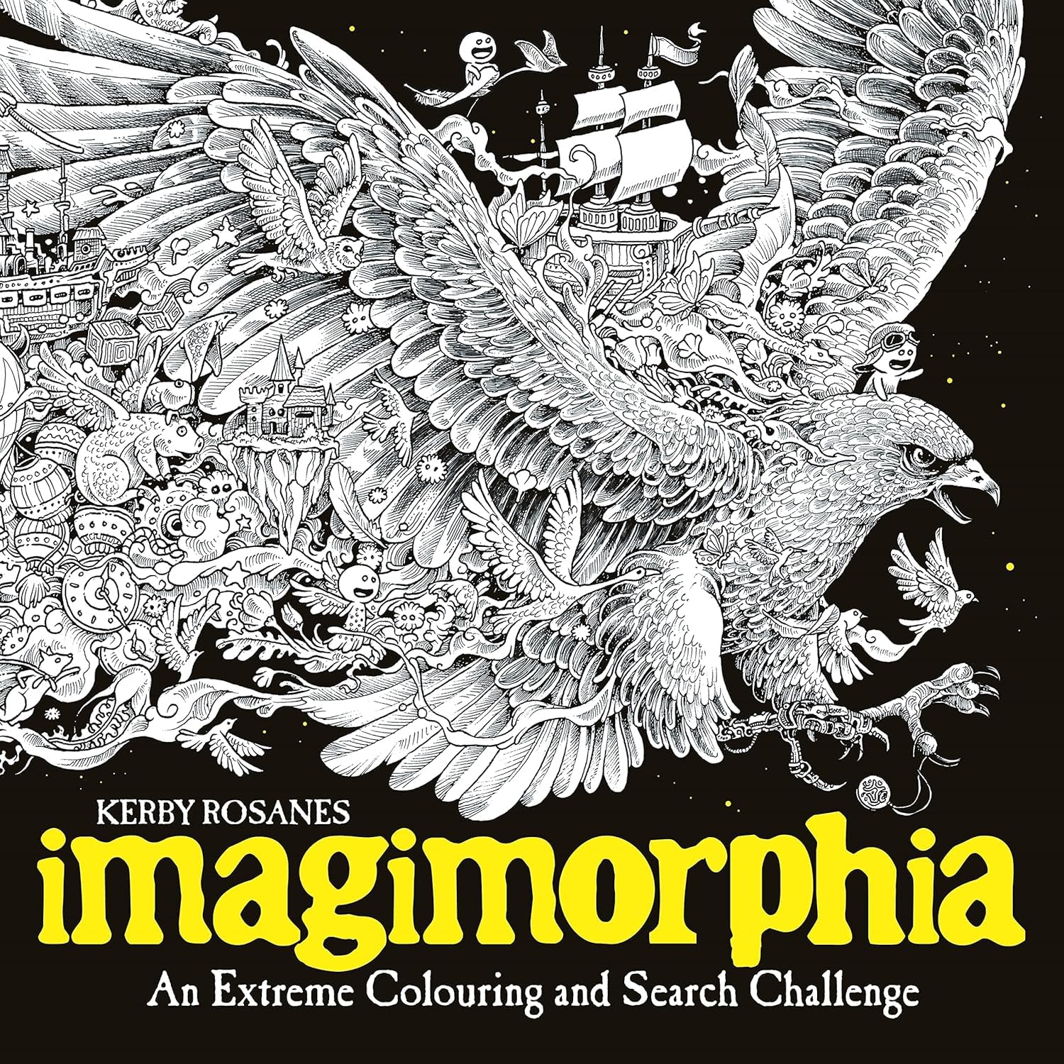 Back cover of the Kerby Rosanes Extreme Colouring 7 Books Collection Set