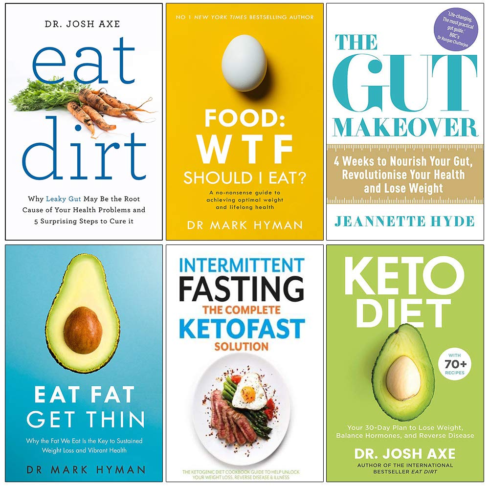 Keto Health 6 Books Collection Set by Josh Axe and Mark Hyman - front cover of the full paperback box set